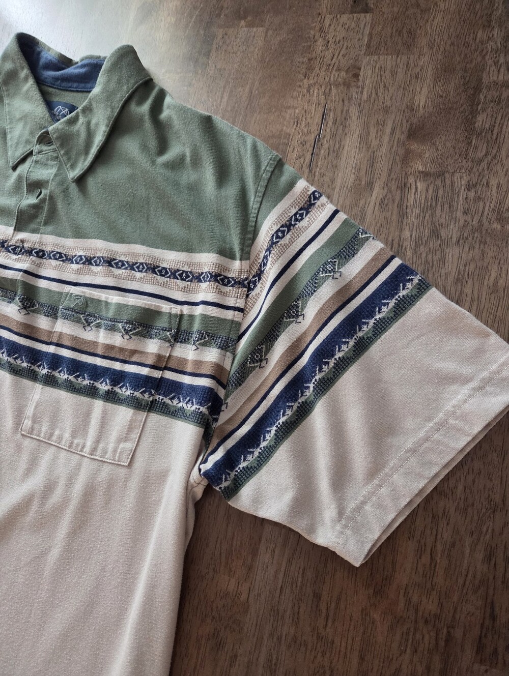 Vintage Arnold Palmer Yoke Pattetned Polo Shirt